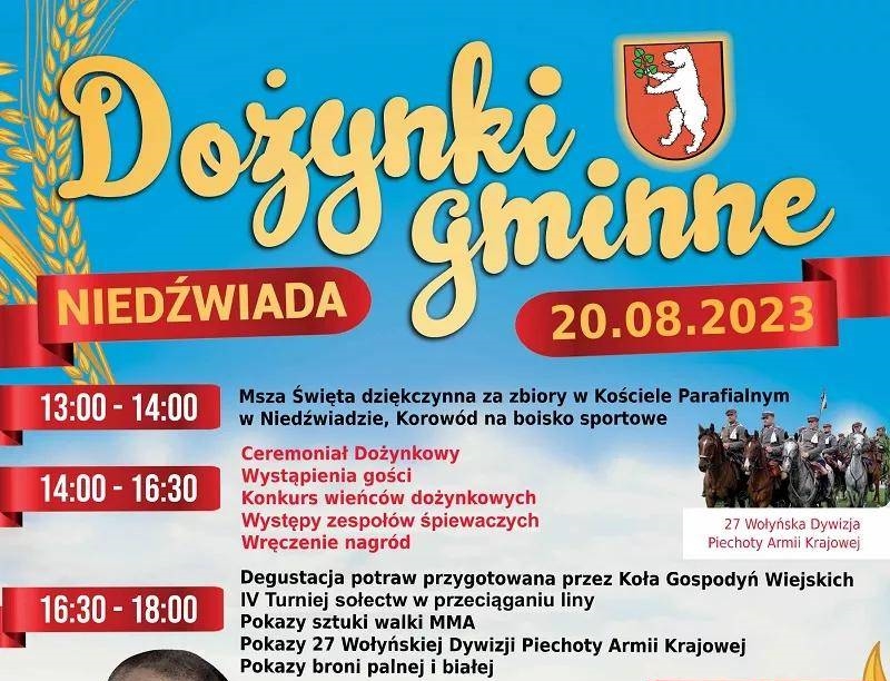 Dożynki Gminno-Parafialne w Niedźwiadzie! Na scenie Jacek Stachursky oraz News.