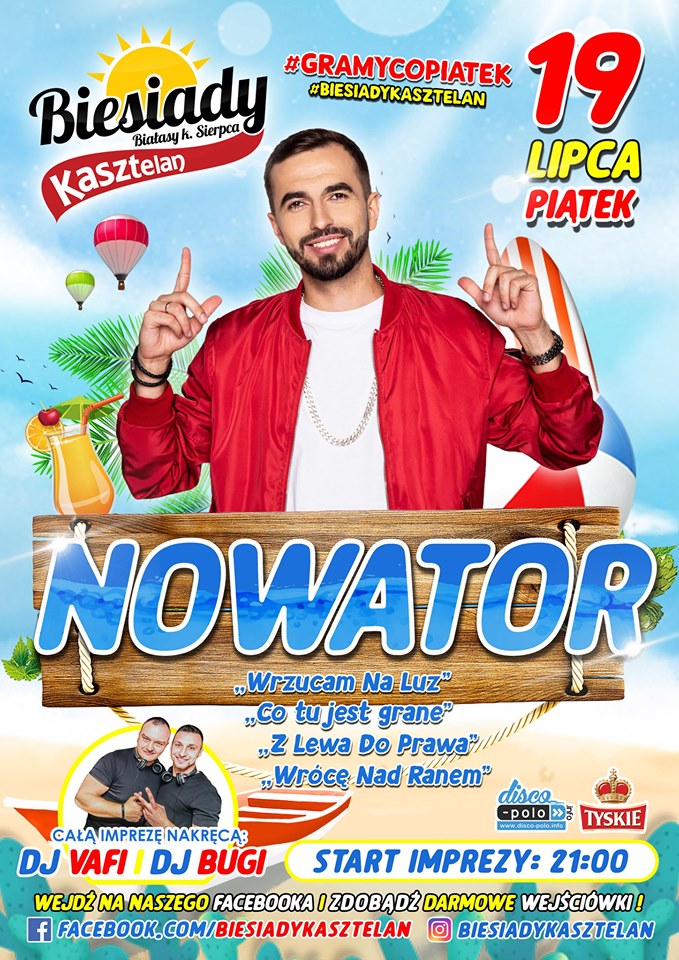 Program Biesiady U Bartnika 2019 Koncert: Biesiady Kasztelan - Nowator - 19.07.2019 | Disco-Polo.info