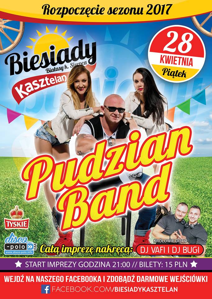 Biesiady Kasztelan zaczynają! Już dziś 28 kwietnia zagra Pudzian Band