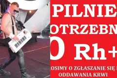 Potrzebna krew dla członka grupy TEX