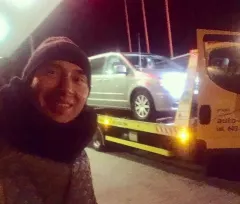 Gesek z problemami na trasie! Pomogły mu przypadkowe osoby!