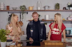 Dawid Narożny i jego żona Joasia w kulinarnym programie Joanny Krupy