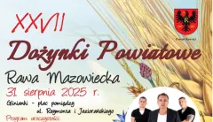 Dożynki Powiatowe Rawa Mazowiecka 2025 z gwiazdami disco polo Weekend i MIG