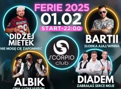 Ferie w Club Scorpio! Wielka impreza z gwiazdami disco polo już 1 lutego