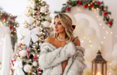 Gwiazda disco polo Małgorzata Główka z CamaSutry w czerwonej sukni i futrze. Tak zmysłowej odsłony jeszcze nie było