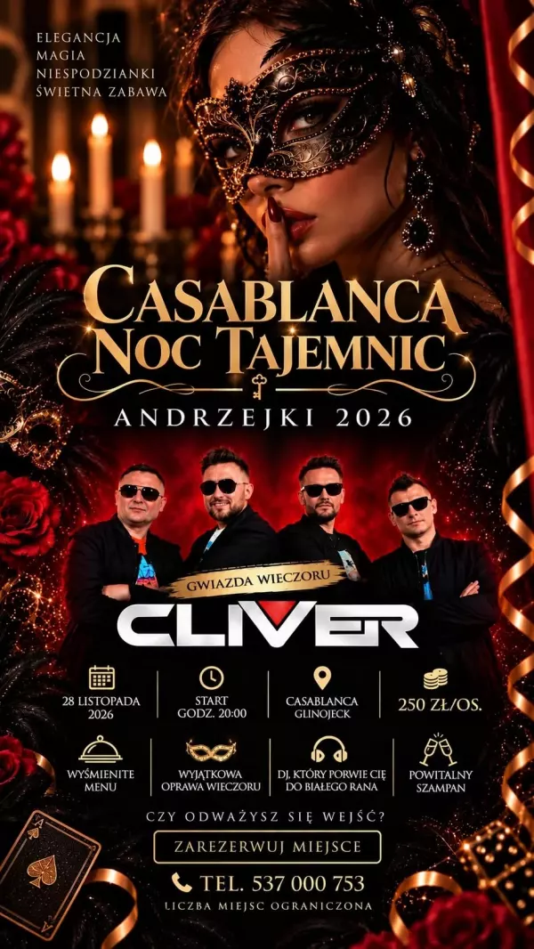 Cliver - Casablanca Noc Tajemnic Andrzejki - 28 listopada 2026