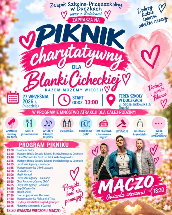 Piknik Charytatywny dla Blanki Cicheckiej w Duczkach - 27 września 2026