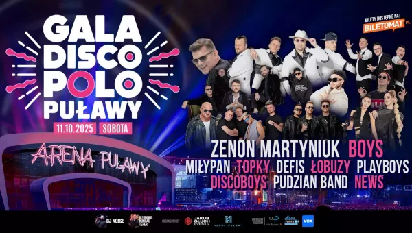 Gala Disco Polo w Puławach 2025! Najważniejsze informacje, kto wystąpi, bilety