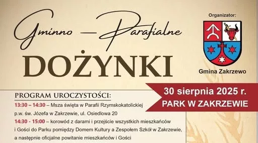 Gminno-Parafialne Dożynki w Zakrzewie 2025