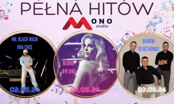 Majówkowe nowości w Disco Polo: Trzy Premiery od Mono Studio! Diadem, Blondi oraz Mr. Black Mask