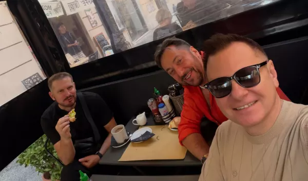 Marcin Miller i Classic na wspólnym śniadaniu w Rzymie