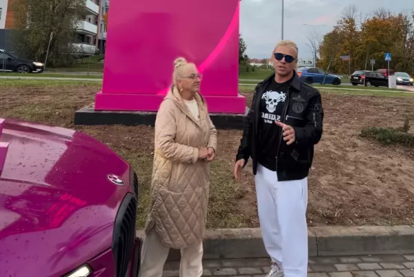 Pierwsza wizyta Skolima na stacji w Olecku. Gwiazdor apeluje do kierowców: tankujemy do pełna! Ceny... mega niskie!