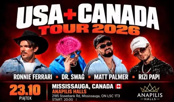 Ronnie Ferrari, Dr. Swag, Matt Palmer i Rizi Papi lecą za ocean. Pięć koncertów w USA i Kanadzie w październiku 2026