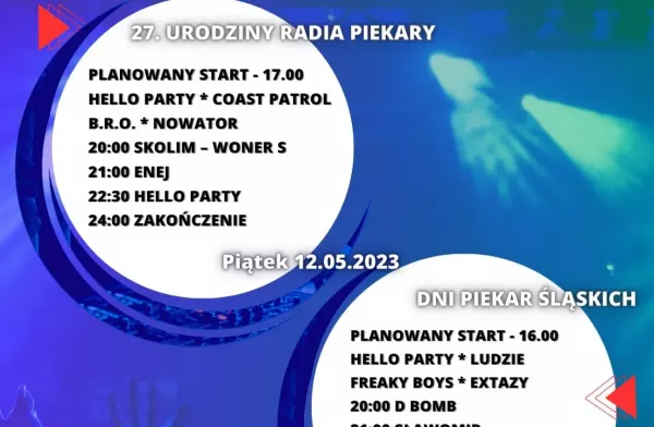 Trzy dni muzycznego szaleństwa i radości! Świętujmy razem urodziny Piekar Śląskich z gwiazdami disco polo i nie tylko