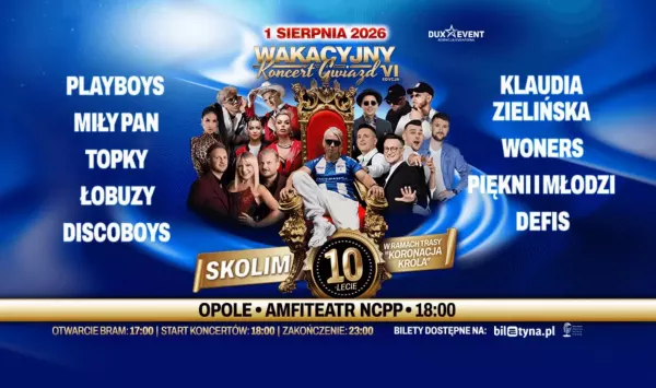 Wakacyjny Koncert Gwiazd Opole 2026: plejada gwiazd disco polo zagra 1 sierpnia w Amfiteatrze NCPP