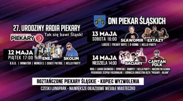 Wielka impreza! Dni Piekar Śląskich i urodziny Radia Piekary