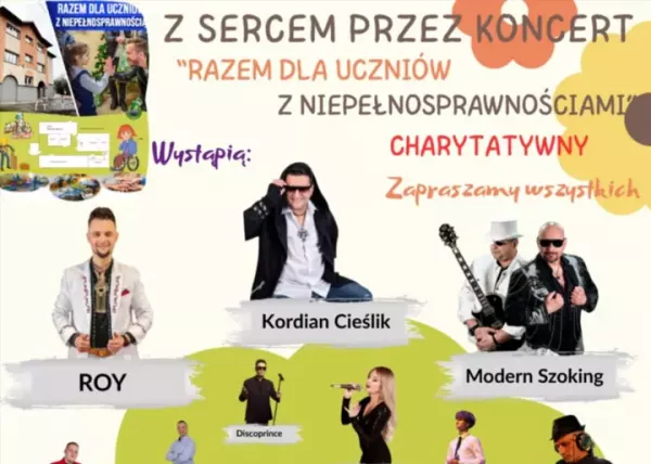„Z sercem przez koncert” w Zakliczynie – gwiazdy disco polo zagrają dla dzieci z niepełnosprawnością

