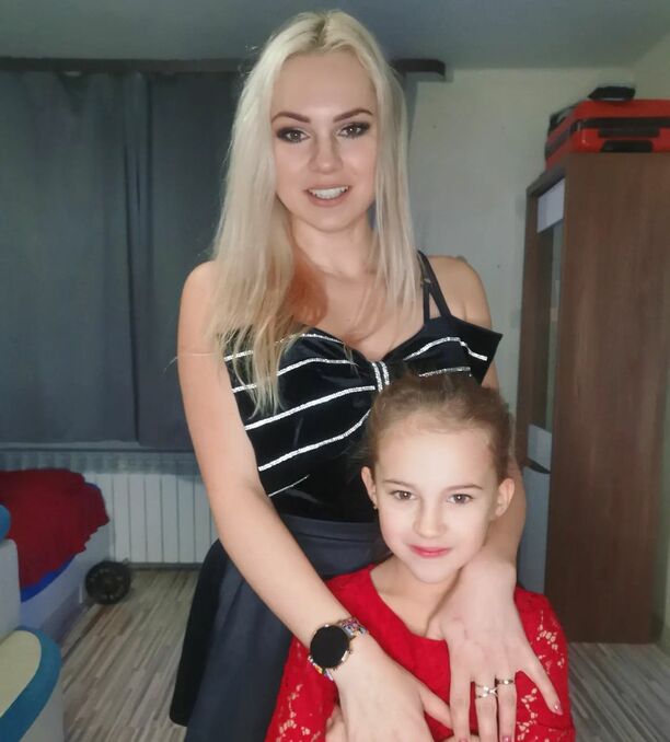 Sylwia Morcinek z córką