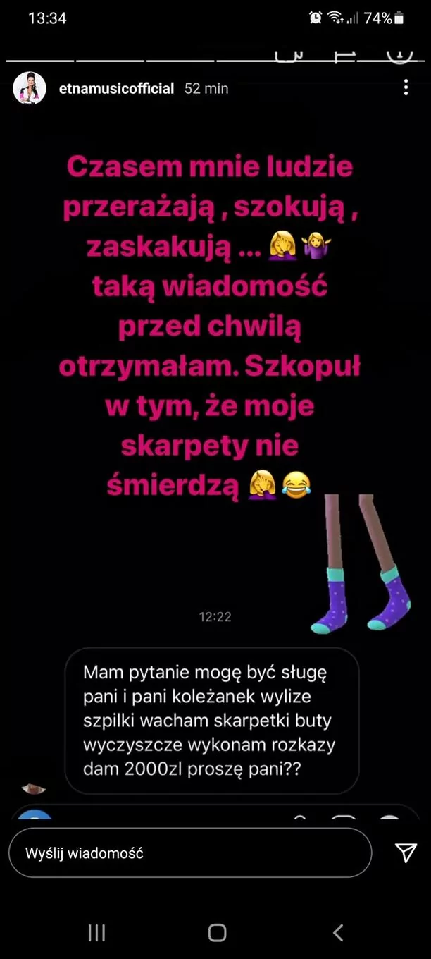 Popularna wokalistka disco polo otrzymała niemoralną propozycję za 2 tysiące! Odpowiedź Etny zaskoczyła wszystkich! 