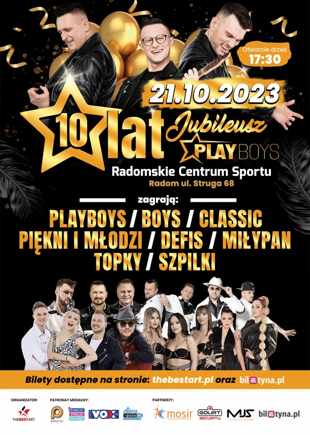 Jubileuszowe 10 lat z Playboys! - Wielka impreza w Radomiu! Kto wystąpi?!