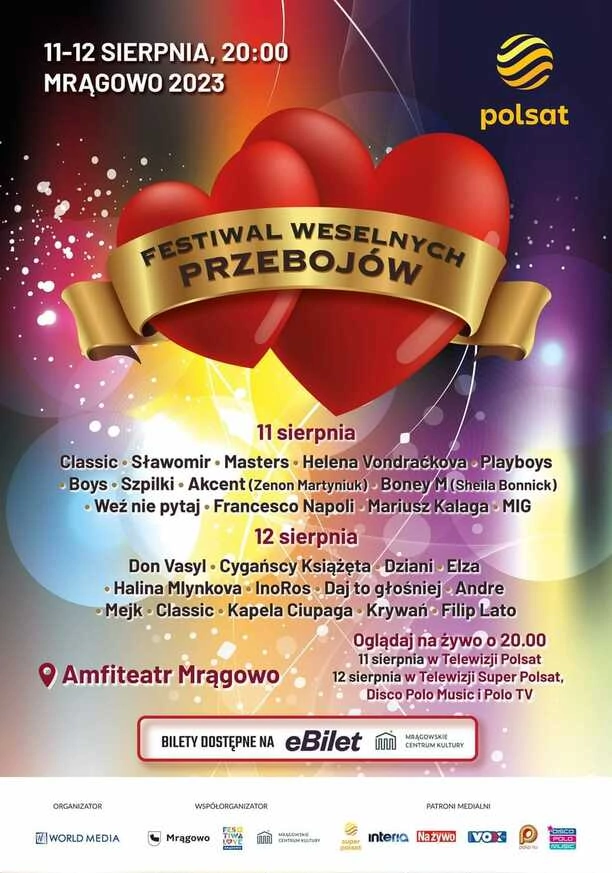 Festiwal Weselnych Przebojów 2023 - znamy pełną listę wykonawców! 