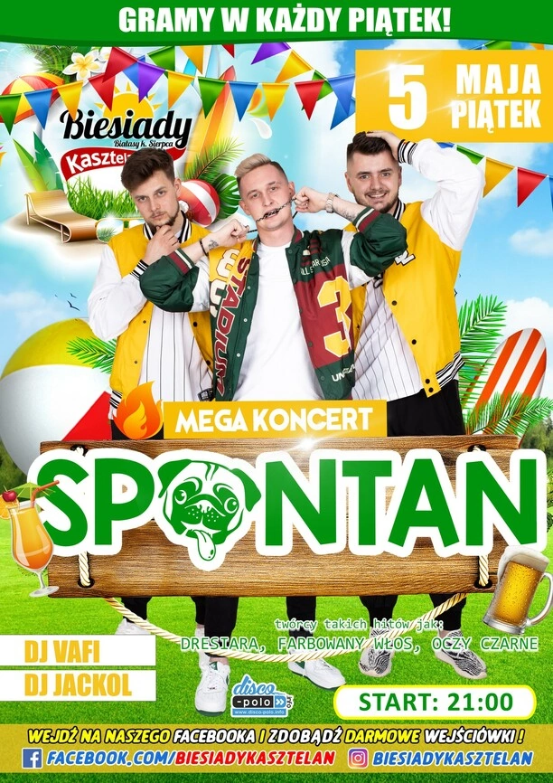 Spontan zagra w Biesiadach Kasztelan koło Sierpca już 5 maja