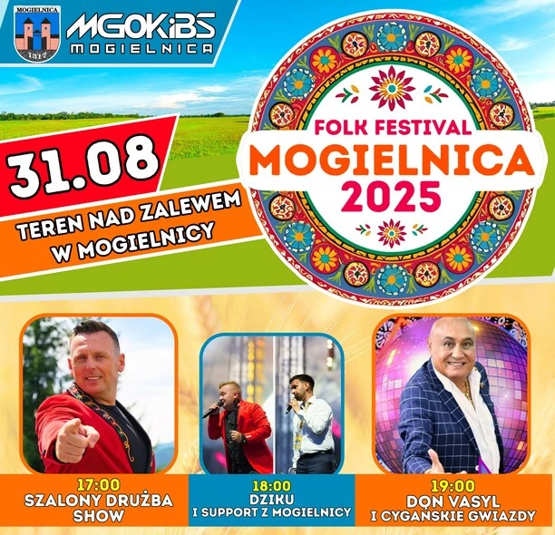 Folk Festival Mogielnica 2025 z udziałem Don Vasyla, Dzika i Szalonego Drużby

