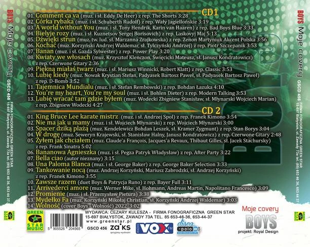 Muzyczna uczta dla fanów disco polo: Nowy album zespołu Boys - ”Moje covery” już dostępny!