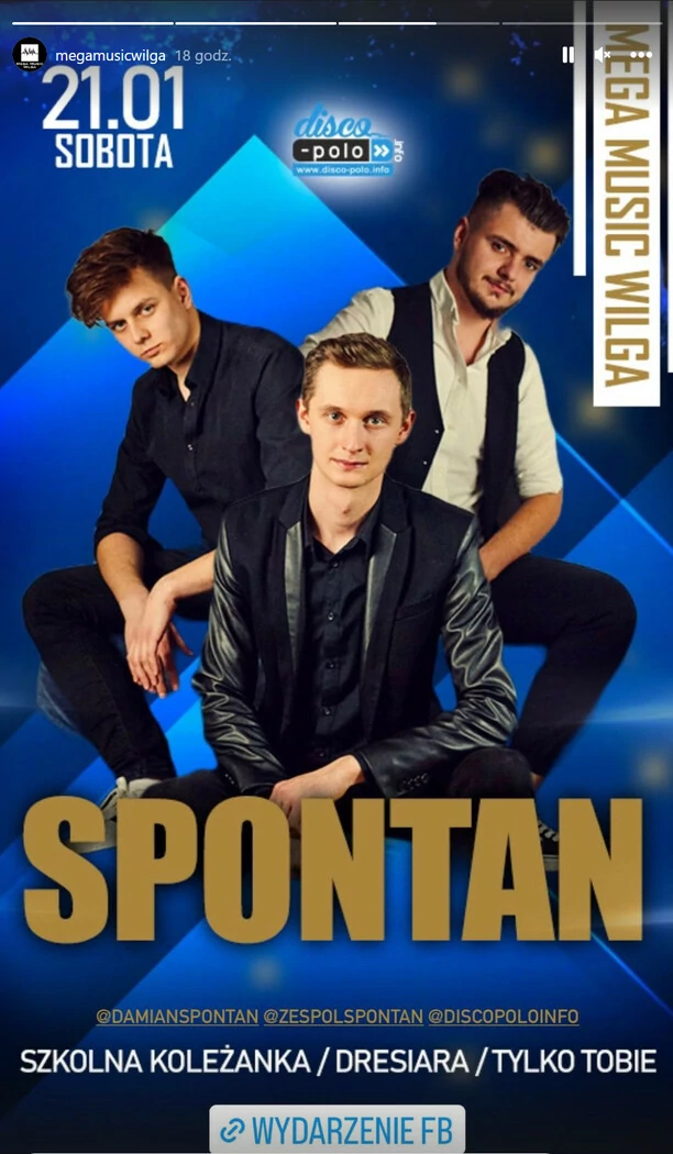 Już dziś HUCZNY koncert zespołu Spontan w Mega Music Wilga! Pojawi się również ekipa Warsaw Shore oraz znani DJe! 