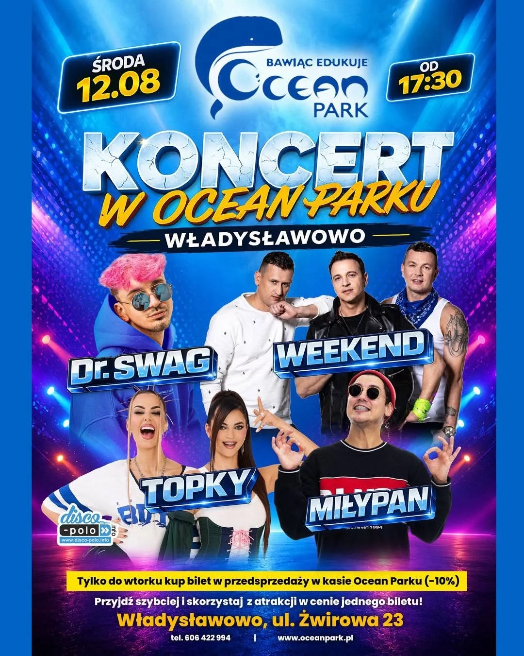 Kto zagra w Ocean Parku we Władysławowie 12 sierpnia?