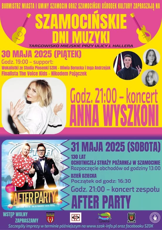 Szamocińskie Dni Muzyki 2025 zagra zespół After Party! 