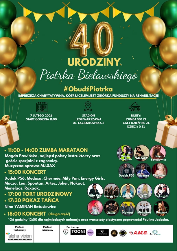 Wyjątkowe wydarzenie charytatywne w Warszawie. Gwiazdy muzyki wystąpią dla Piotrka Bielawskiego