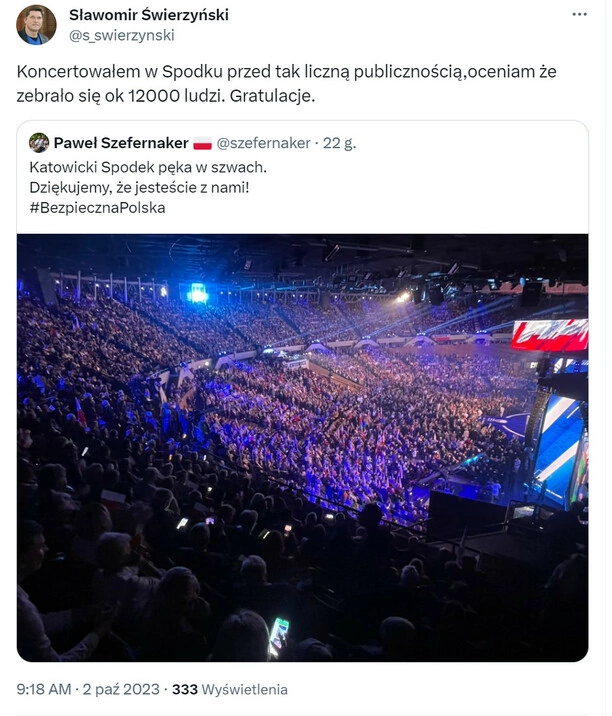 Sławomir Świerzyński z Bayer Full gratuluje konwencji PiS-u w Spodku!