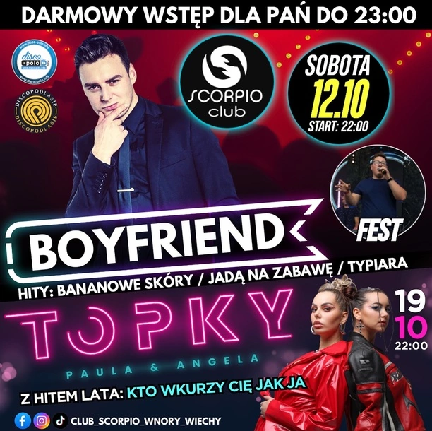 Boyfriend już 12 października w klubie Scorpio - Wnory Wiechy
