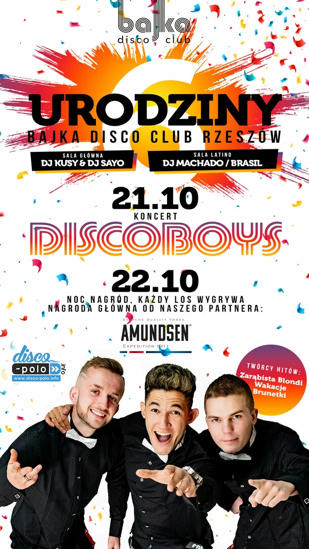 Urodziny klubu Bajka w Rzeszowie! Moc atrakcji i koncert zespołu DiscoBoys już dziś!
