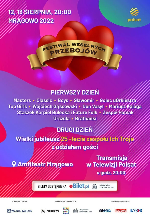 Festiwal Weselnych Przebojów 2022 - Lista wykonawców, bilety, gdzie oglądać?
