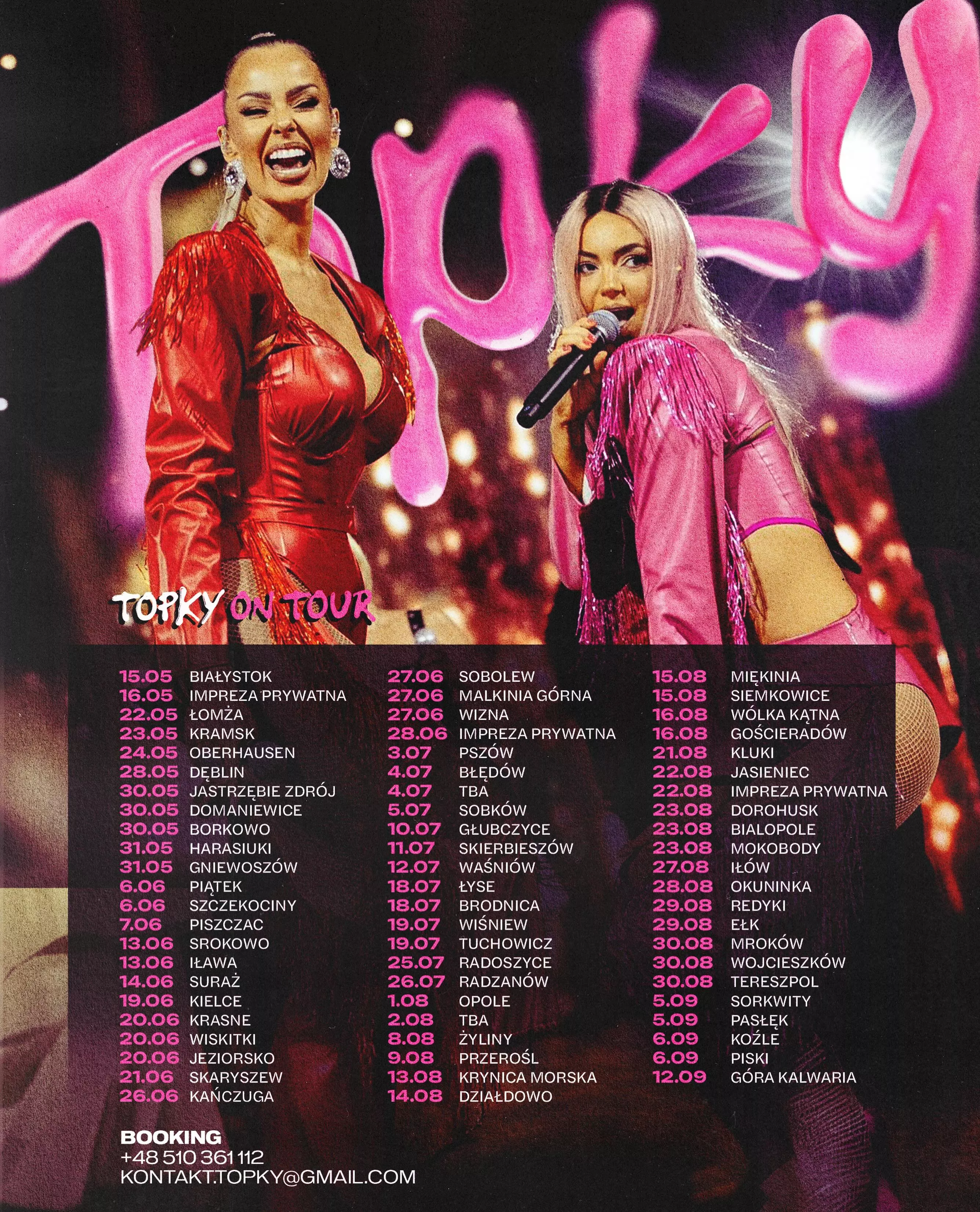 Trasa „Topky on Tour" 2026 oficjalnie ogłoszona. Pełna lista koncertów duetu disco polo!