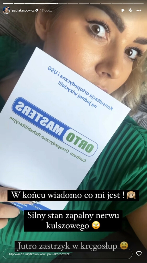 Paula Karpowicz stawia czoła wyzwaniom zdrowotnym - Zastrzyk w kręgosłup jako nadzieja na ulgę!