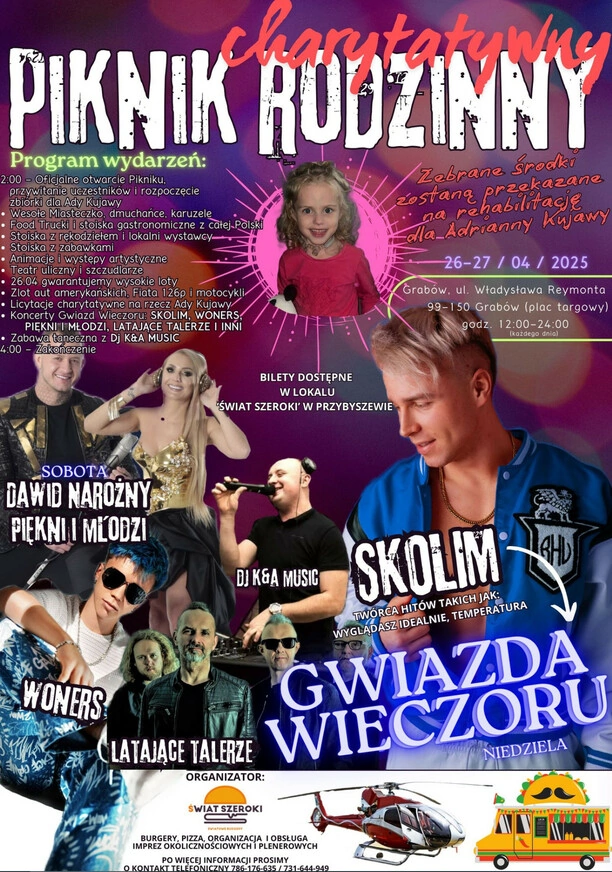 Wielkie wydarzenie w Grabowie! Gwiazdy disco polo na charytatywnym Pikniku Rodzinnym