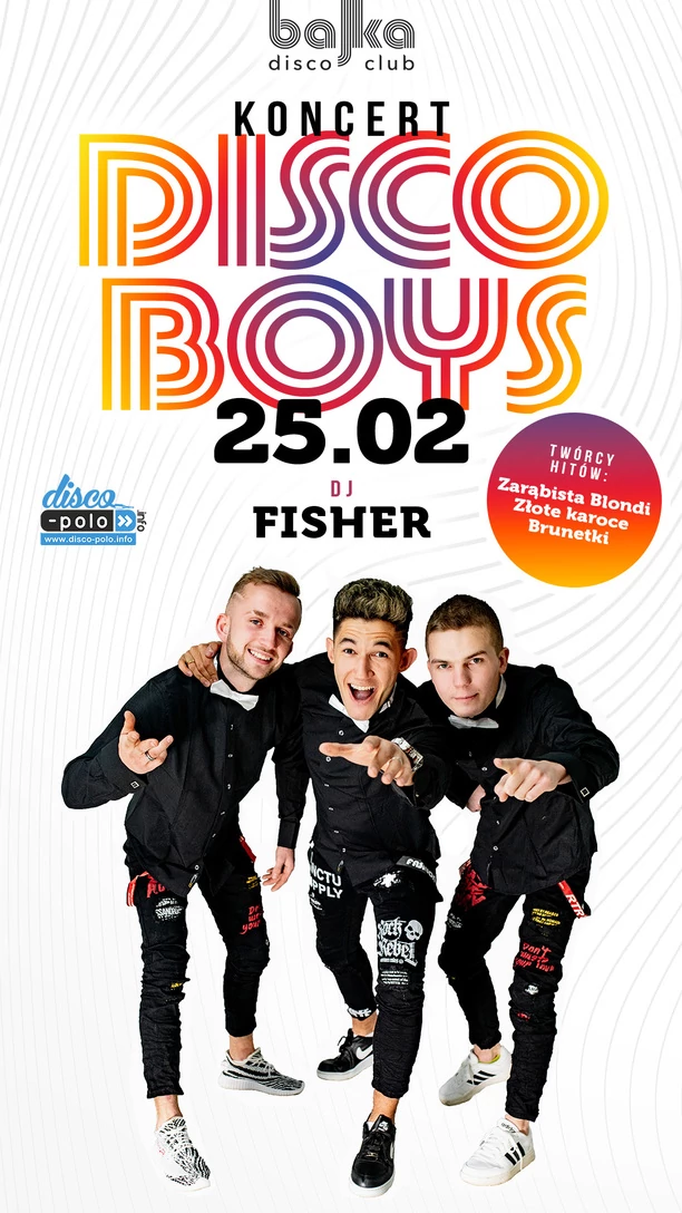 Koncert DiscoBoys w klubie Bajka już 25 lutego!