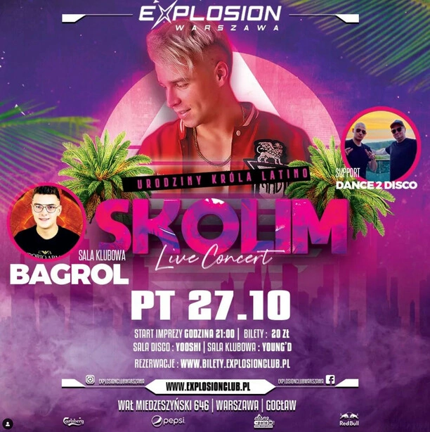 Konrad Skolim Skolimowski w klubie Explosion w Warszawie - wieczór pełen największych hitów już 27 października!