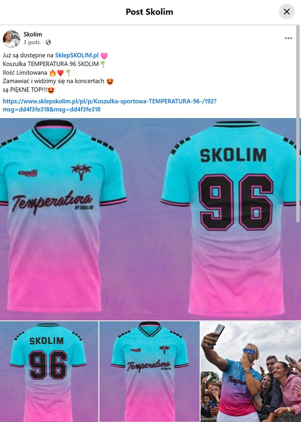 Limitowana koszulka „Temperatura 96” od Skolima już w sprzedaży! Król latino jak amerykańscy raperzy