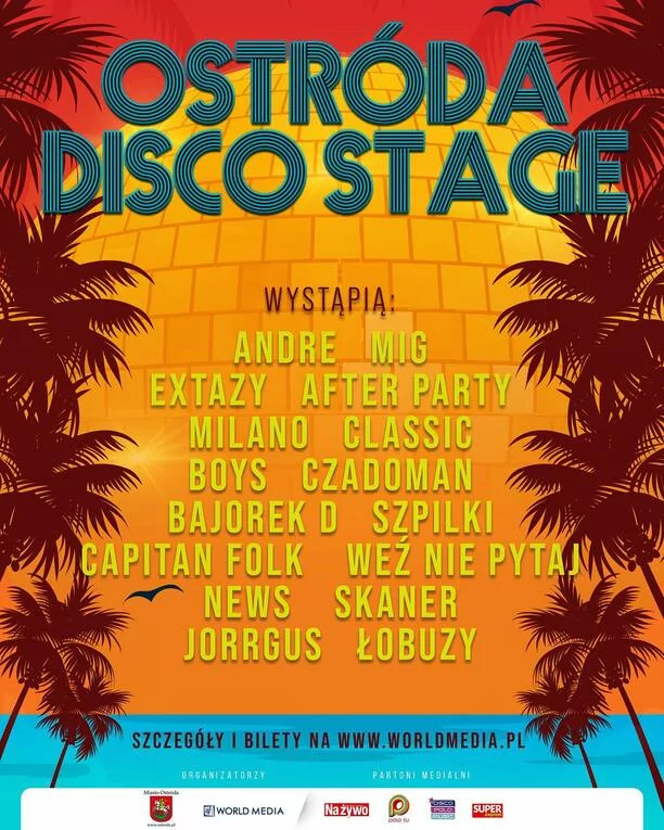 Ostróda Disco Stage zamiast Festiwalu Muzyki Tanecznej w Ostródzie! Plejada gwiazd! Poznajcie listę wykonawców! 