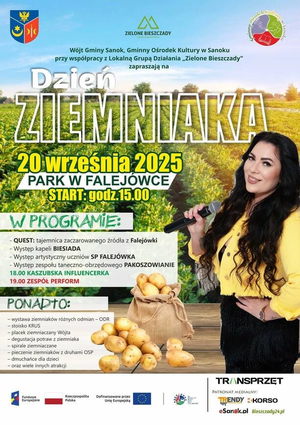 Dzień Ziemniaka 2025 w Falejówce! Kaszubska Influencerka i zespół Perform na scenie