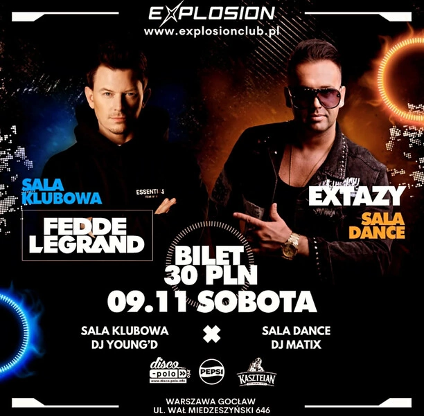Wielkie wydarzenie w klubie Explosion: Fedde Le Grand i zespół Extazy już w sobotę w Warszawie!

