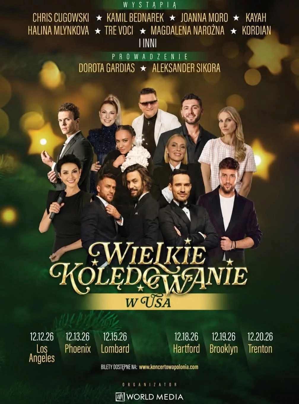 Magdalena Narożna i Kordian lecą do Ameryki. Na Wielkim Kolędowaniu w USA