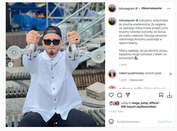 Fatalne wieści! Gwiazdor disco polo przez operacje odwołuje koncerty! Co ze zdrowiem wokalisty grupy Łobuzy?! Stan jest poważny! 