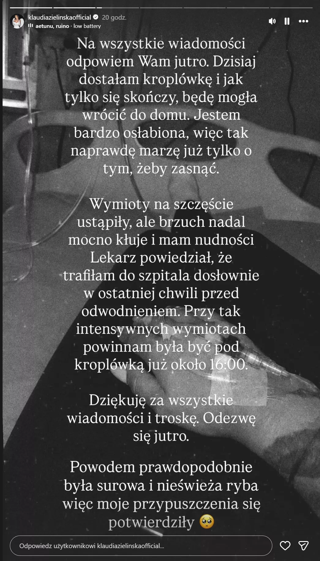 Dramat Klaudii Zielińskiej trwa. Gwiazda disco polo ujawniła, co naprawdę ją otruło