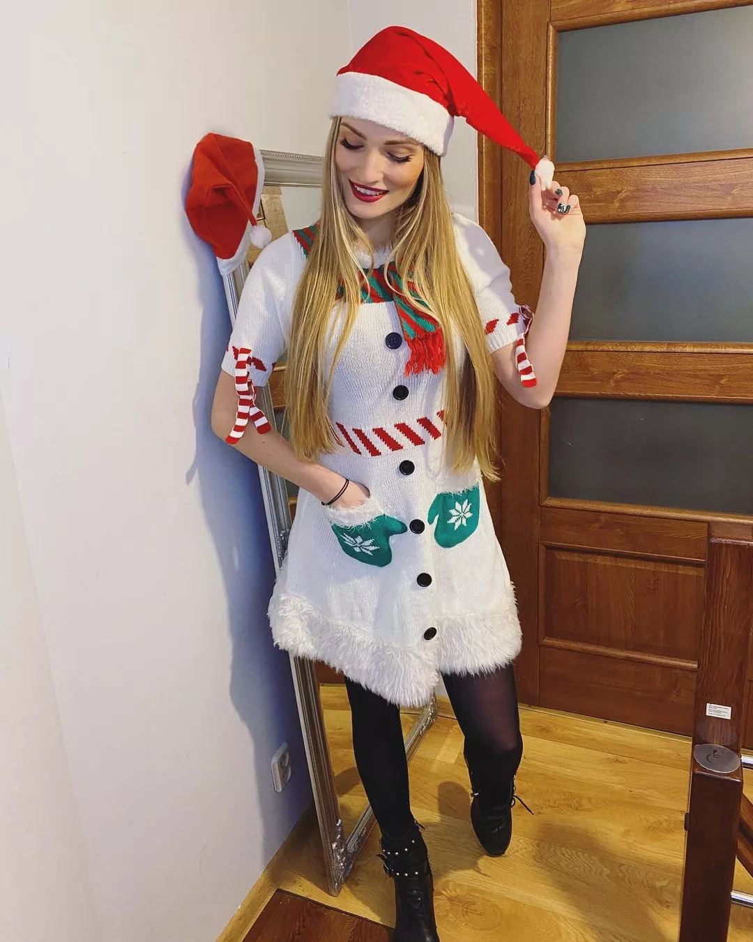 Paulina jako mikołajka wygląda przepięknie