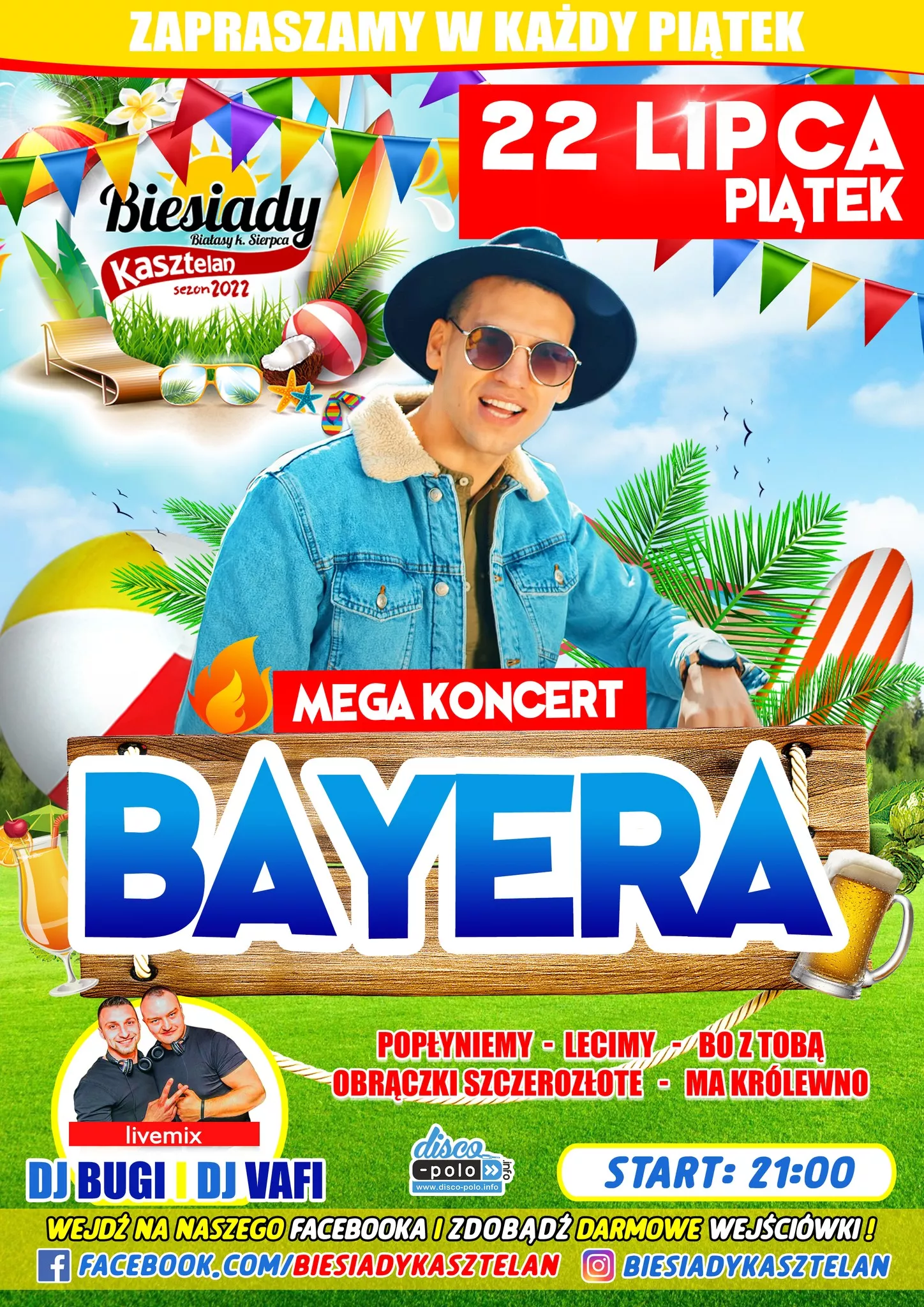 Biesiady Kasztelan zapraszają na koncert gwiazdora disco polo! Na scenie Bayera! 